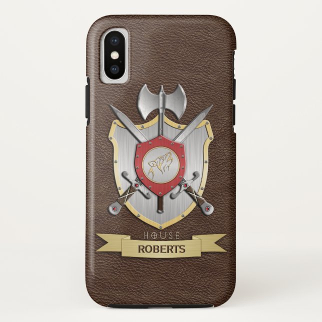Heulenwolf Sigil Kampf-Wappen Brown Case-Mate iPhone Hülle (Rückseite)