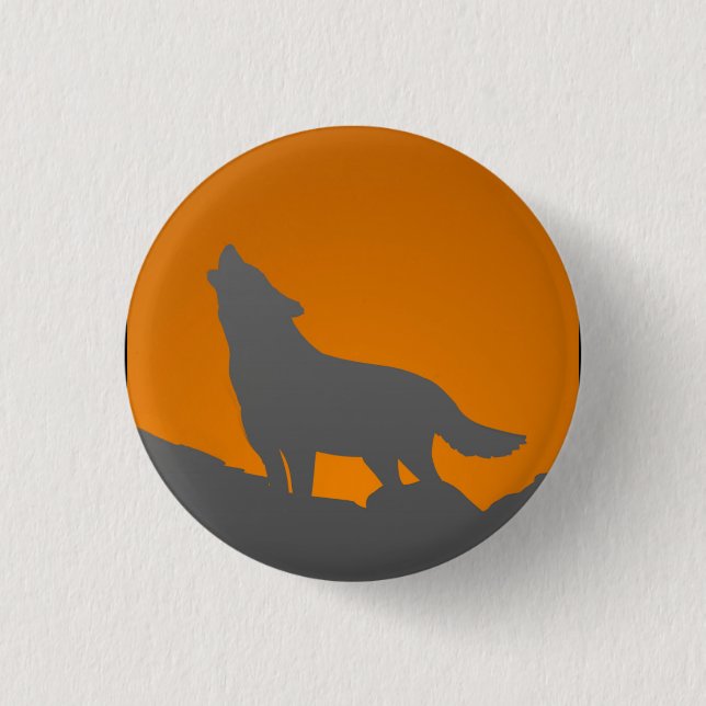 Heulenwolfknopf Button (Vorderseite)