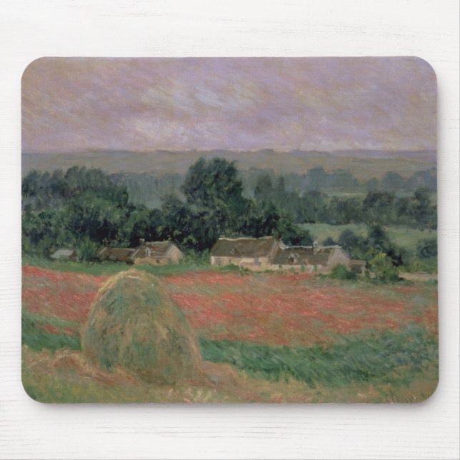 Heuschober Claude Monets | bei Giverny, 1886 Mousepad (Vorne)
