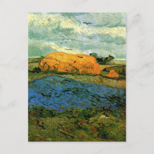 Heuschober unter regnerischem Himmel von Vincent v Postkarte