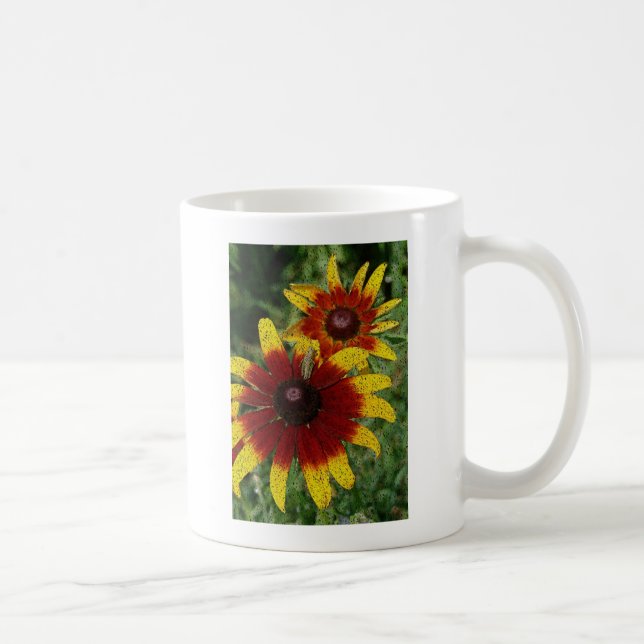 Heuschrecke und Blumen Kaffeetasse (Rechts)