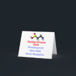 Heuschrecken hören mit ihren Stomachs - Science Fa Karte<br><div class="desc">Wissenschaftstrivia macht Spaß. Zeigen Sie der Welt,  wie geeky Sie sind mit dieser zufälligen wissenschaftlich-thematischen Tatsache: Grasshopper hören mit ihren Bäuchen. Ideal für Wissenschaftler und Pädagogen.</div>