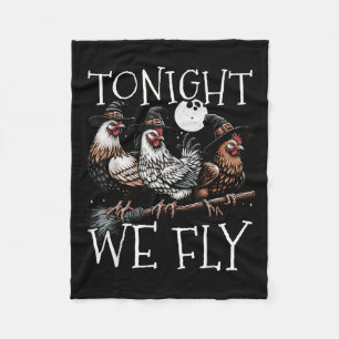 Heute Abend fliegen wir Funny Chicken Soky Season Fleecedecke