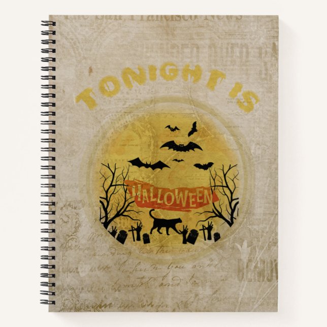 Heute Abend ist Halloween Notizbuch (Vorderseite)
