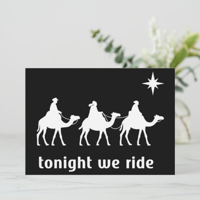 Heute Abend Reiten wir Weihnachten Christlicher Gl (Stehend Vorderseite)