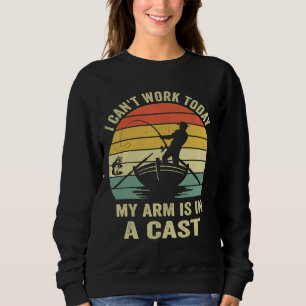 Heute arbeite ich in einem gekochten Fisch. Sweatshirt