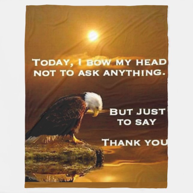 HEUTE BAUE ICH MEINEN KOPF FLEECEDECKE (Vorderseite)