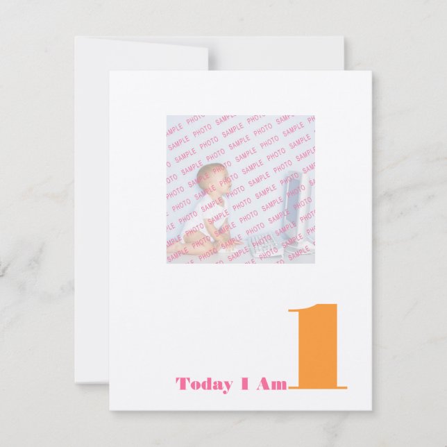 Heute bin ich 1 einladung (Vorderseite)