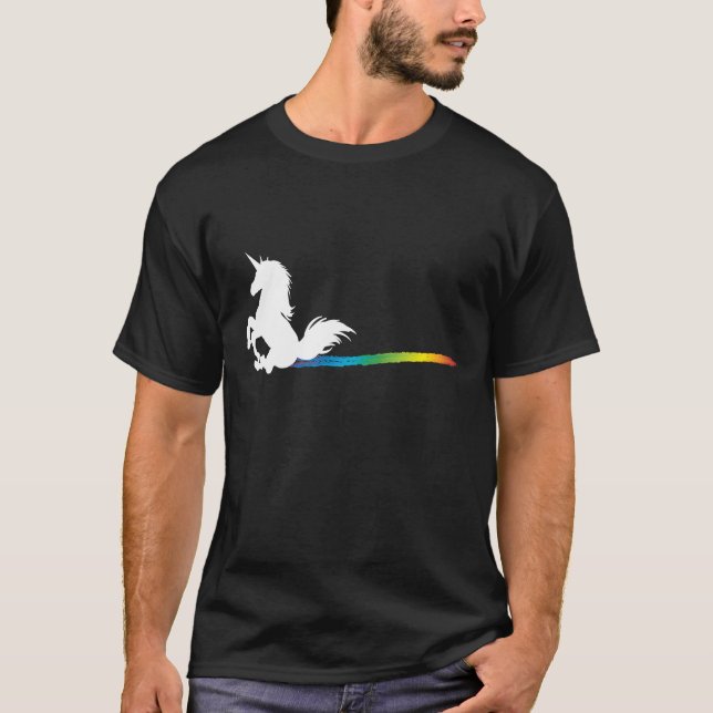 Heute bin ich ein Einhorn Farting T-Shirt (Vorderseite)