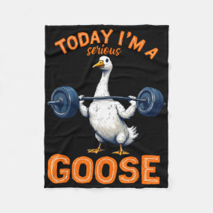 Heute bin ich ein ernstes Gänse T-Shirt Funny Body Fleecedecke
