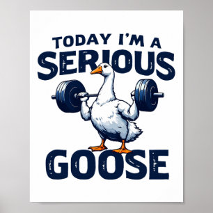 Heute bin ich ein ernstes Gänse T-Shirt Funny Body Poster