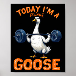 Heute bin ich ein ernstes Gänse T-Shirt Funny Body Poster
