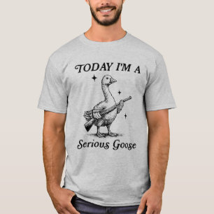 Heute bin ich eine ernste Gans Lustige Fitness-Gan T-Shirt
