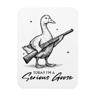 Heute bin ich eine ernsthafte Gänseliebhaber-Gans Magnet