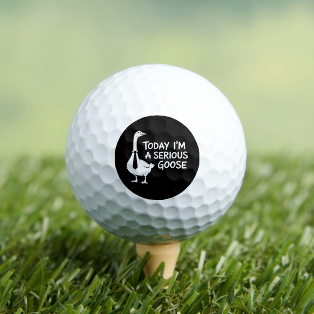 Heute bin ich eine ernsthafte lustige Bürogans  Golfball (Insitu T-Shirt)