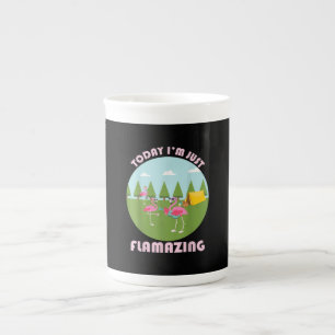 Heute bin ich einfach nur Flamingo spielen Gitarre Prozellantasse