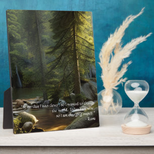 Heute bin ich klug zitieren Natur Landschaft Table Fotoplatte