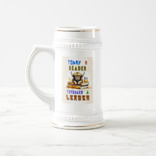 Heute ein Leser Morgen ein Führer Bierglas