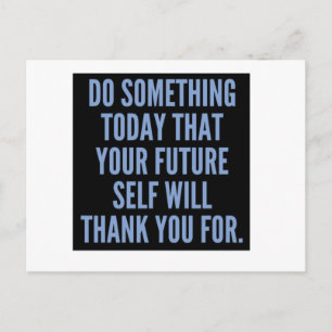 Heute etwas tun postkarte