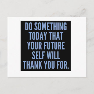 Heute etwas tun postkarte