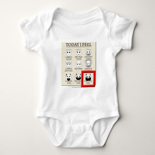 Heute glaube ich chaotischem Übel Baby Strampler (Vorderseite)