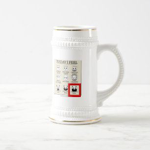 Heute glaube ich chaotischem Übel Bierglas