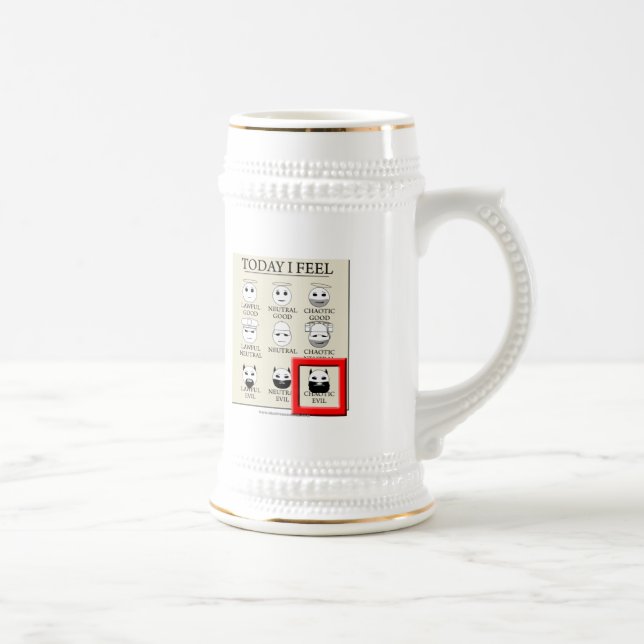 Heute glaube ich chaotischem Übel Bierglas (Rechts)