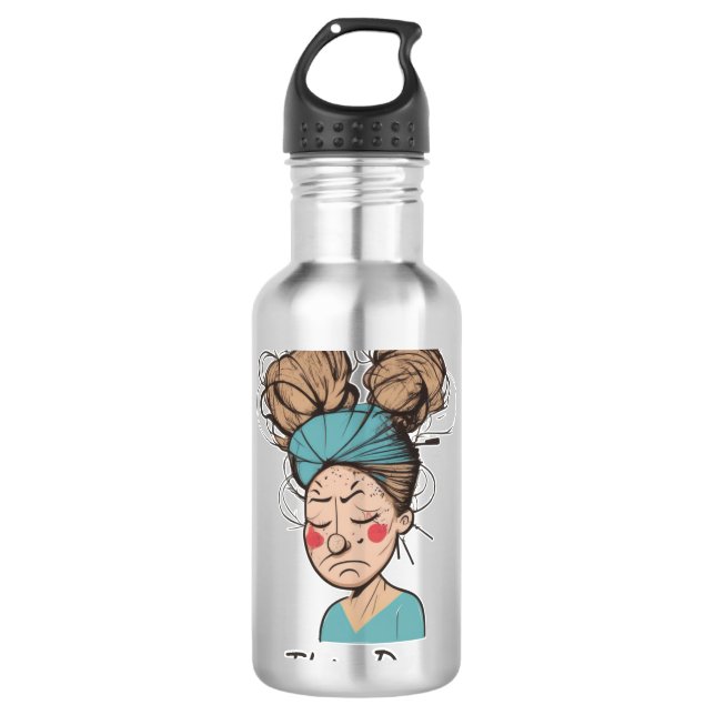 Heute | Habe eine harte Zeit Edelstahlflasche (Vorderseite)
