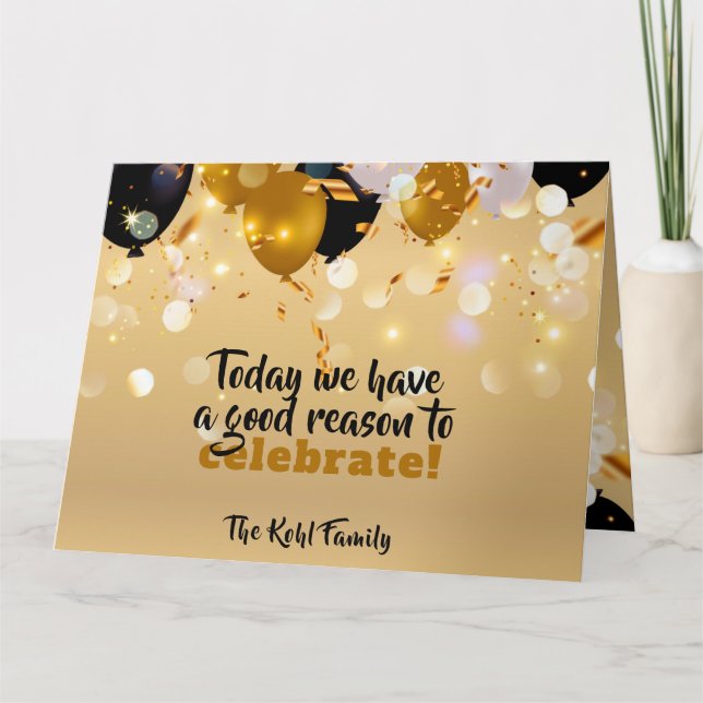 Heute haben wir einen guten Grund, die Moderne zu  Karte (Vorderseite)