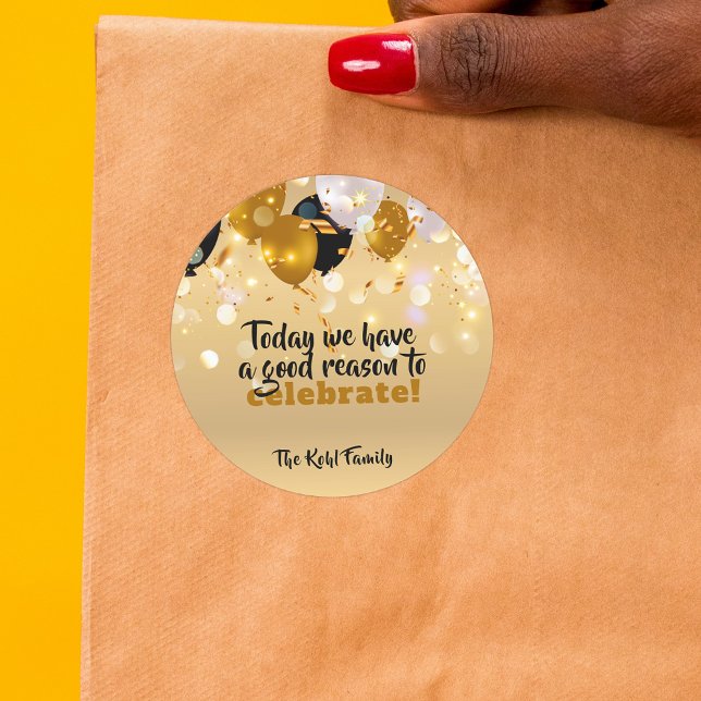 Heute haben wir einen guten Grund, die Moderne zu  Runder Aufkleber (Von Creator hochgeladen)