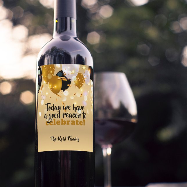 Heute haben wir einen guten Grund, die Moderne zu  Weinetikett (Von Creator hochgeladen)