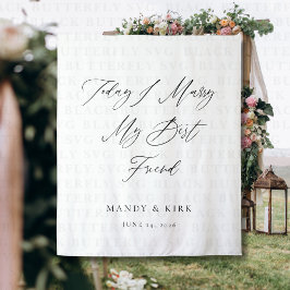 Heute heirate ich meinen besten Freund Hochzeitsku Wandteppich