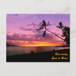 Heute hier, nach Maui Postkarte