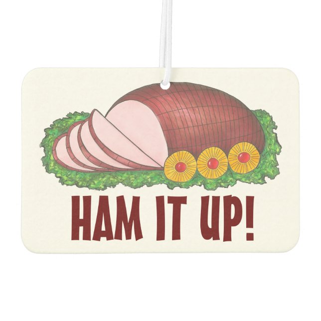 HEUTE! Holiday Ham Birthday Weihnachten Autolufterfrischer (Rückseite)