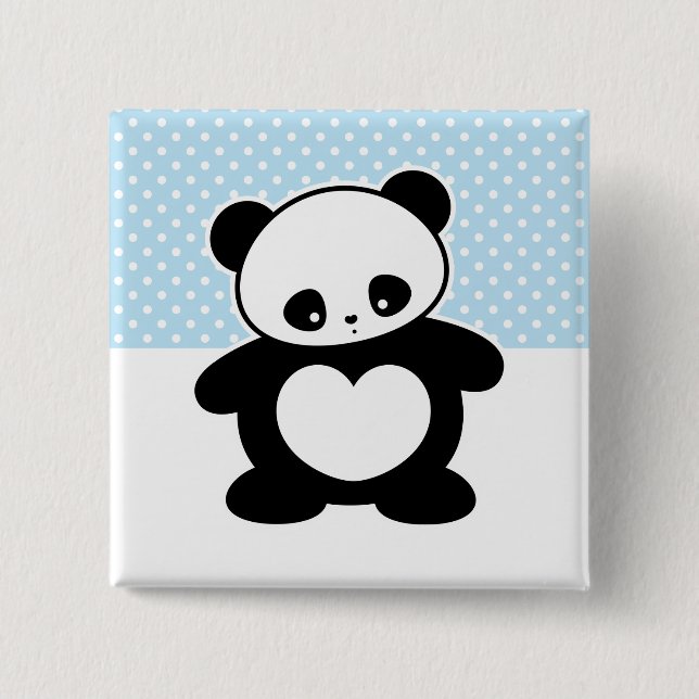 Heute ist das Beste! Kawaii Panda Button (Vorderseite)