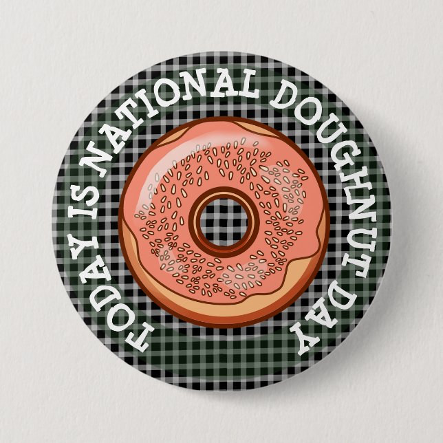 Heute ist die Schaltfläche "National Doughnut Day" Button (Vorderseite)