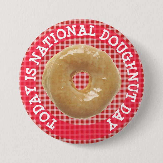 Heute ist die Schaltfläche "National Doughnut Day" Button (Vorderseite)