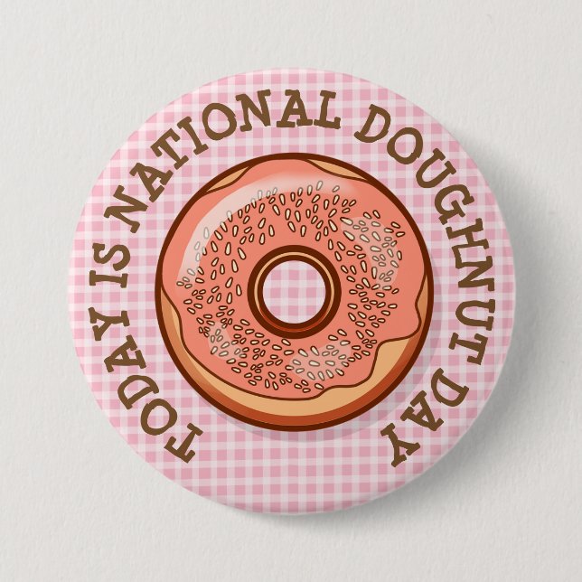 Heute ist die Schaltfläche "National Doughnut Day" Button (Vorderseite)