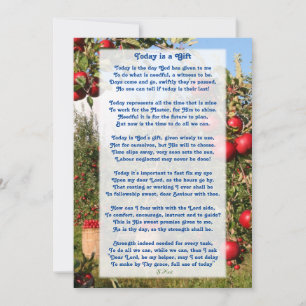 "Heute ist ein Geschenk" Motivierend Christliches  Dankeskarte