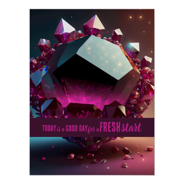 Heute ist ein guter Tag Motivierend Start Poster (Vorderseite)