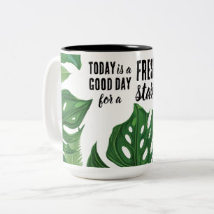 Heute ist ein guter Tag Motivierend Start Zweifarbige Tasse