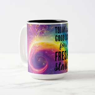 Heute ist ein guter Tag Motivierend Start Zweifarbige Tasse