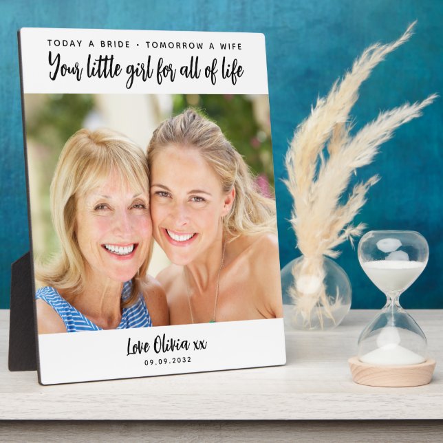 Heute ist eine Brautmutter der Braut ein Hochzeits Fotoplatte (Seite)