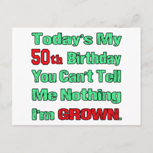 Heute ist mein 50. Geburtstag Postkarte