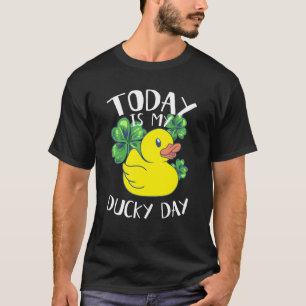 Heute ist mein Ducky Lucky Day Kleeblatt Gelber Gu T-Shirt
