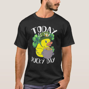 Heute ist mein Ducky Lucky Day Yellow Leprechaun R T-Shirt