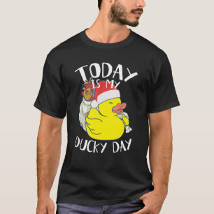 Heute ist mein Entchen Glückstag Gelber Weihnachts T-Shirt