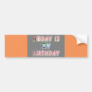 Heute ist mein Geburtstag Baby Pink Art Print Autoaufkleber