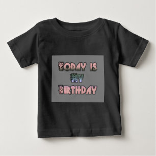 Heute ist mein Geburtstag Baby Pink Art Print Baby T-shirt