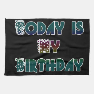 Heute ist mein Geburtstag Kunstprint Handtuch